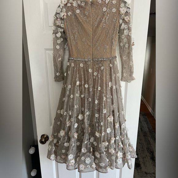 Mac Duggal Floral Embroidery Embellished Dress - Picture 3 of 7